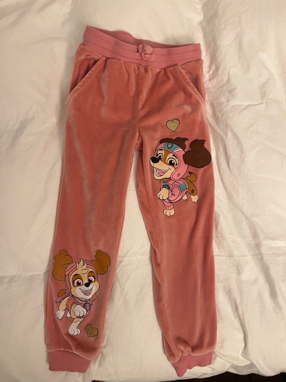 Paw Patrol Girl Pink Velour Skye Jogger Pants